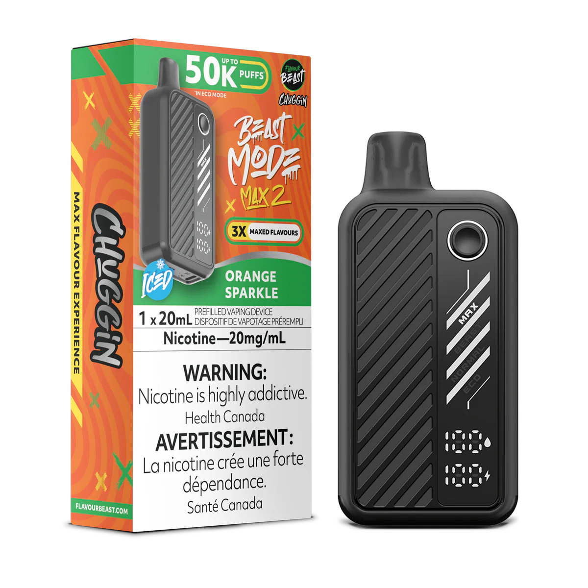 Beast Mode Max 2 Disposable - Orange Sparkle Ice