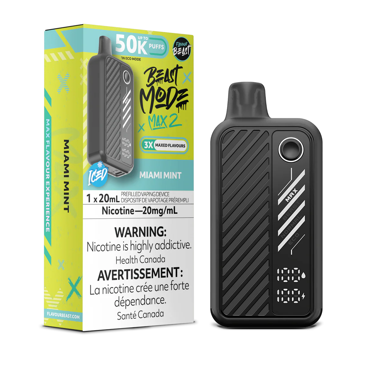 Beast Mode Max 2  Miami Mint (Iced) Disposable Vape