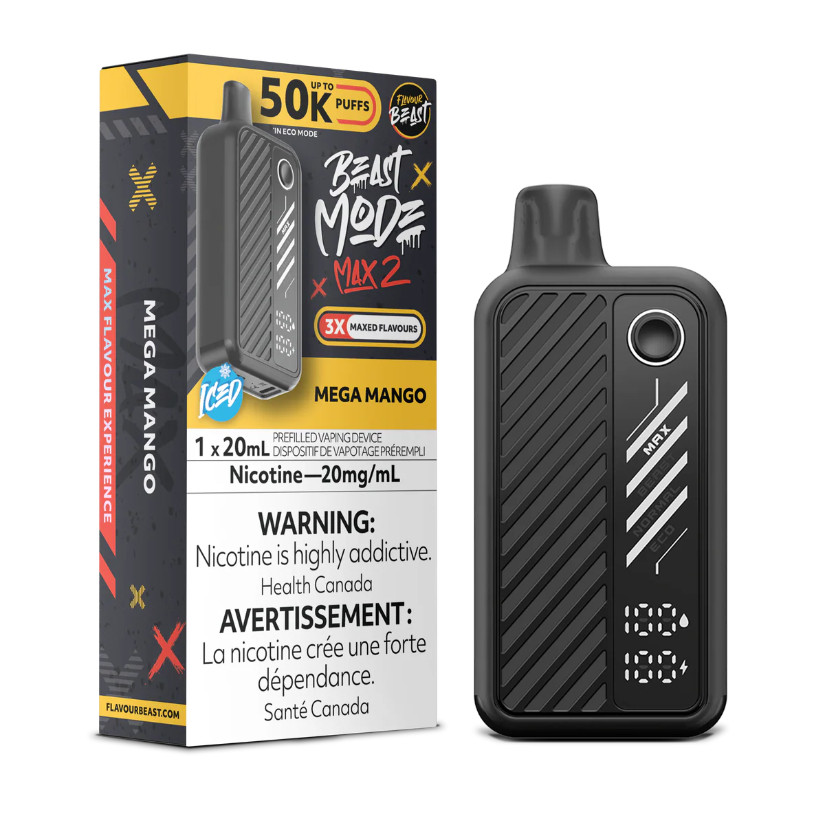 Beast Mode Max 2  Mega Mango (Iced) Disposable Vape