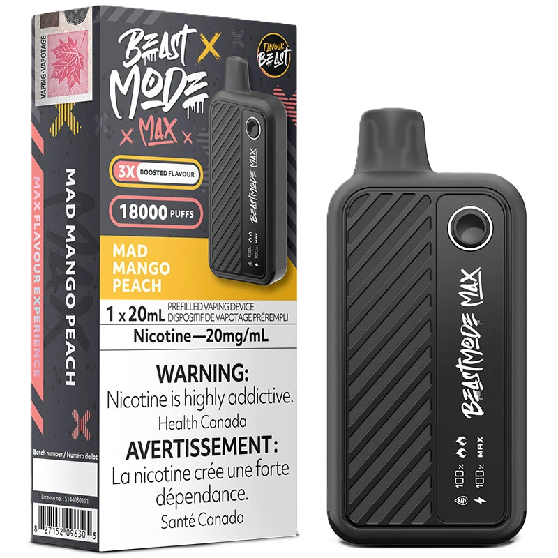 Beast Mode Max 2  Mad Mango Peach Disposable Vape