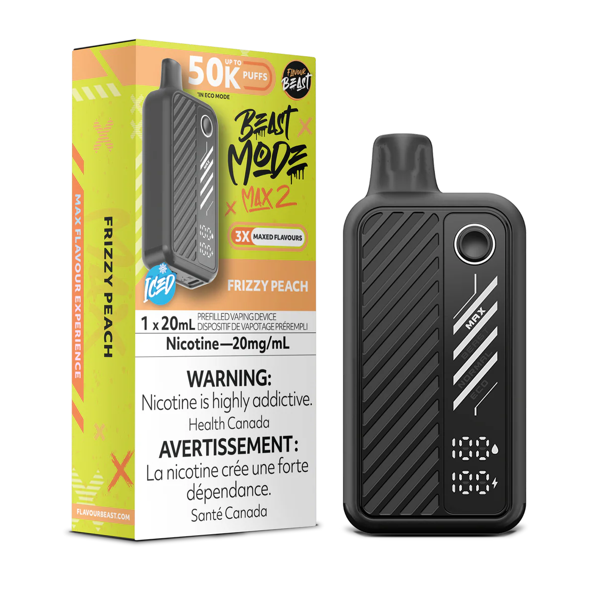 Beast Mode Max 2  Frizzy Peach (Iced) Disposable Vape