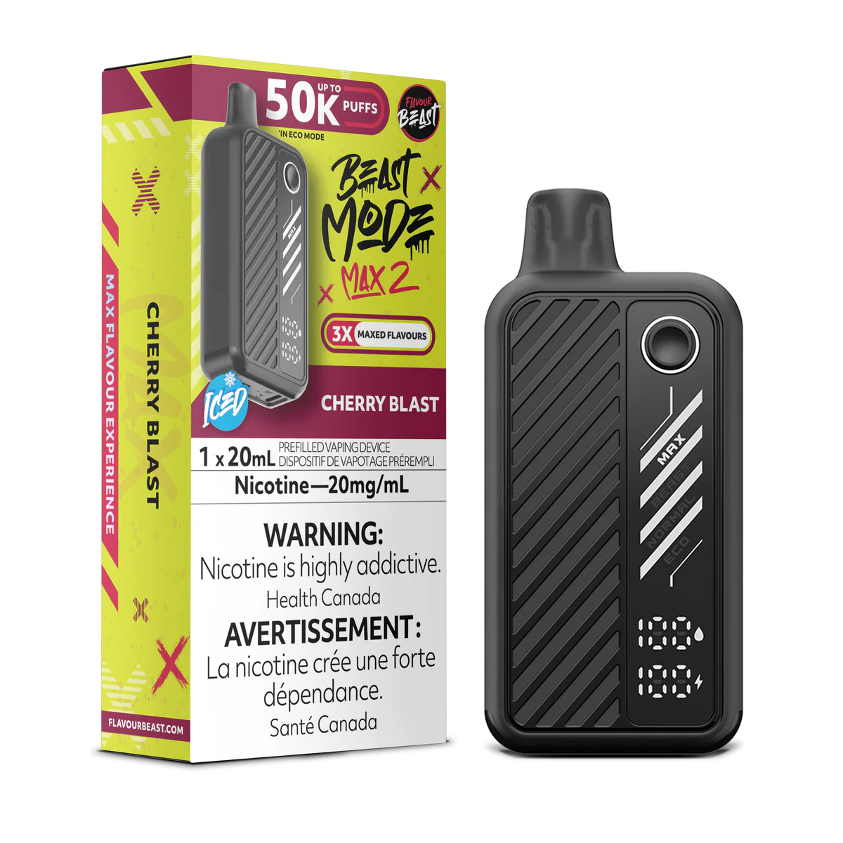 Beast Mode Max 2  Cherry Blast (Iced) Disposable Vape