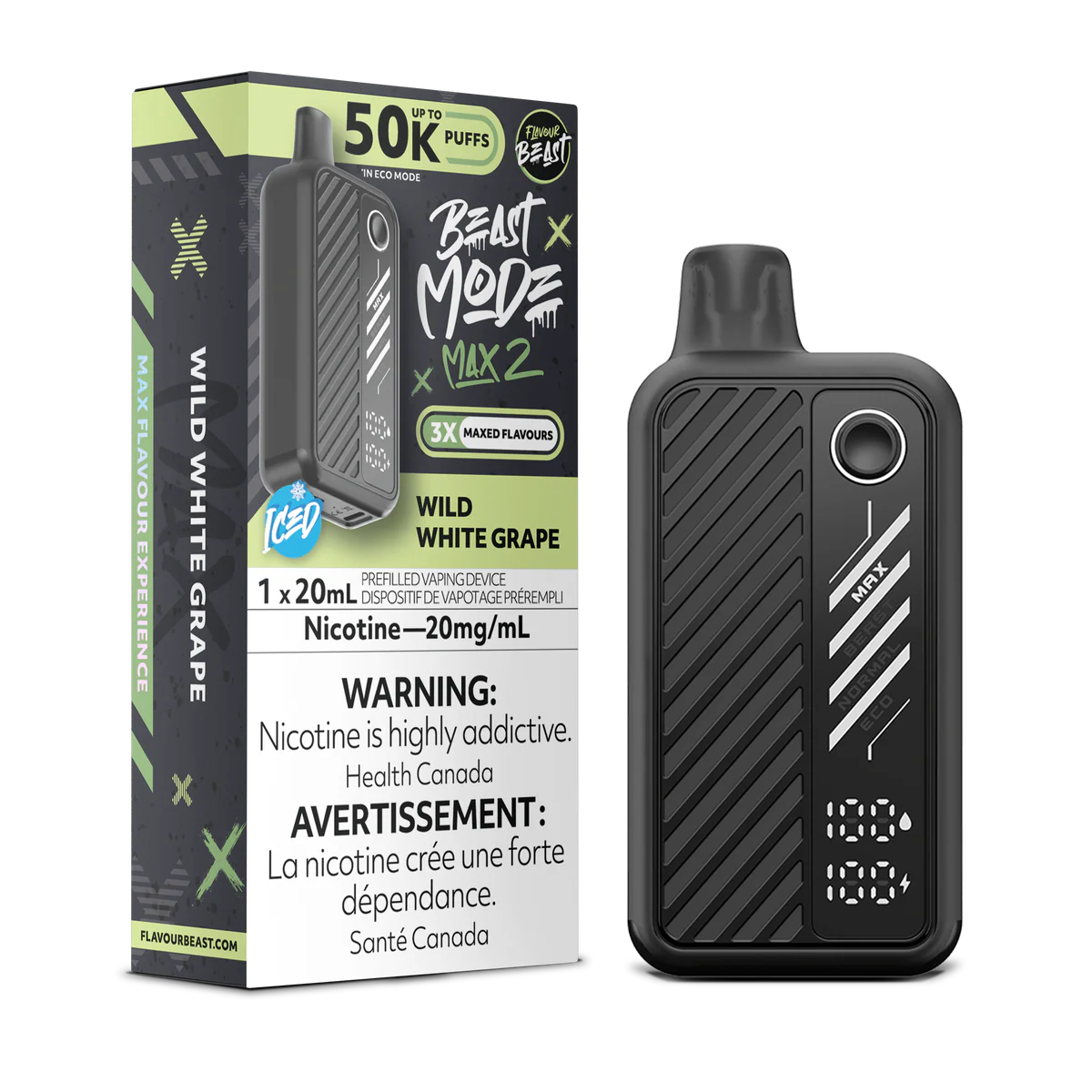 Beast Mode Max 2  Wild White Grape (Iced) Disposable Vape