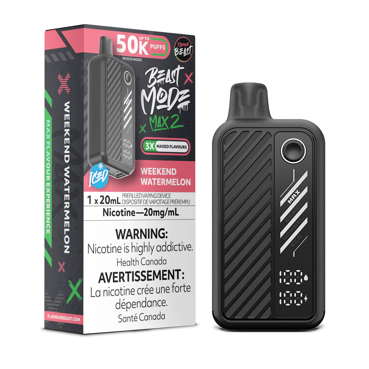 Beast Mode Max 2  Weekend Watermelon (Iced) Disposable Vape