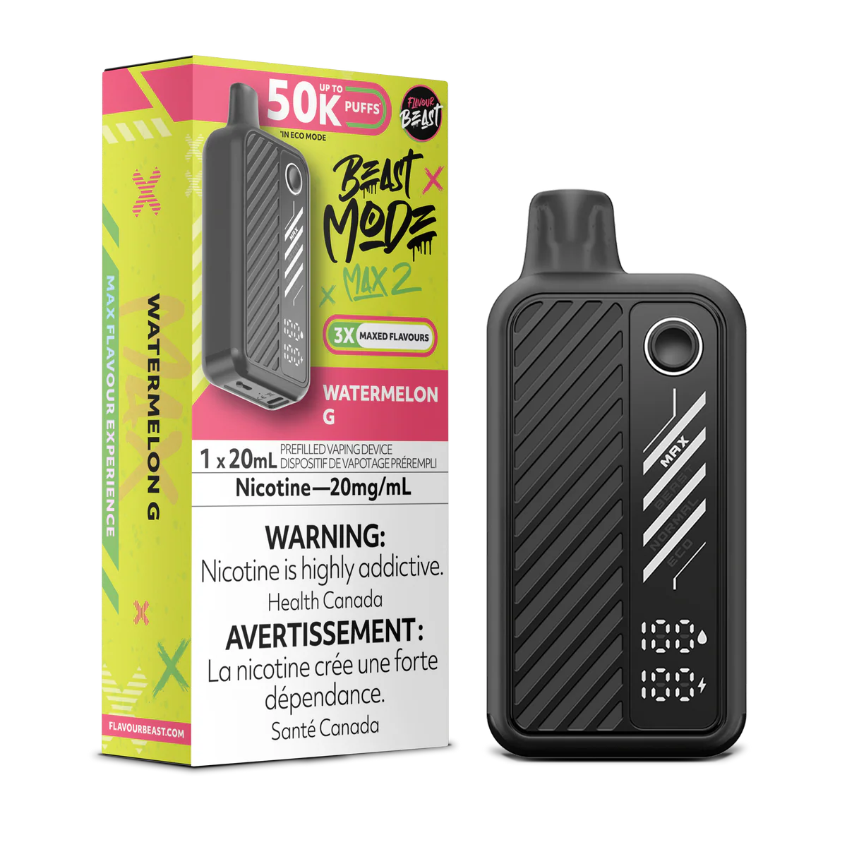 Beast Mode Max 2  Watermelon G Disposable Vape