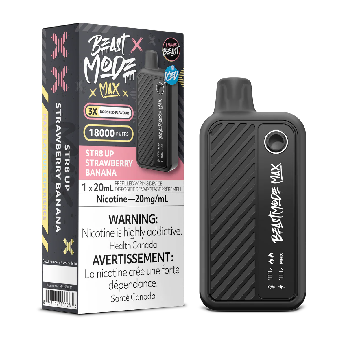 Beast Mode Max 2 STR8 UP Strawberry Disposable Vape