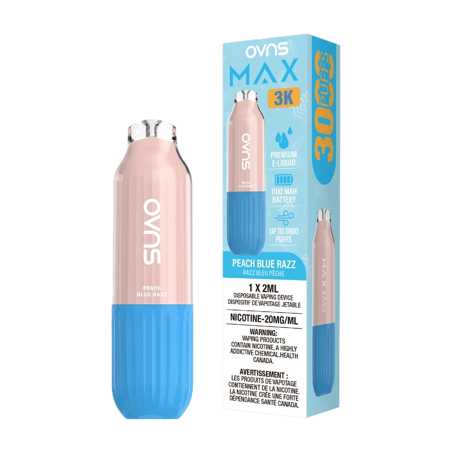 OVNS Max 3K - Peach Blue Razz