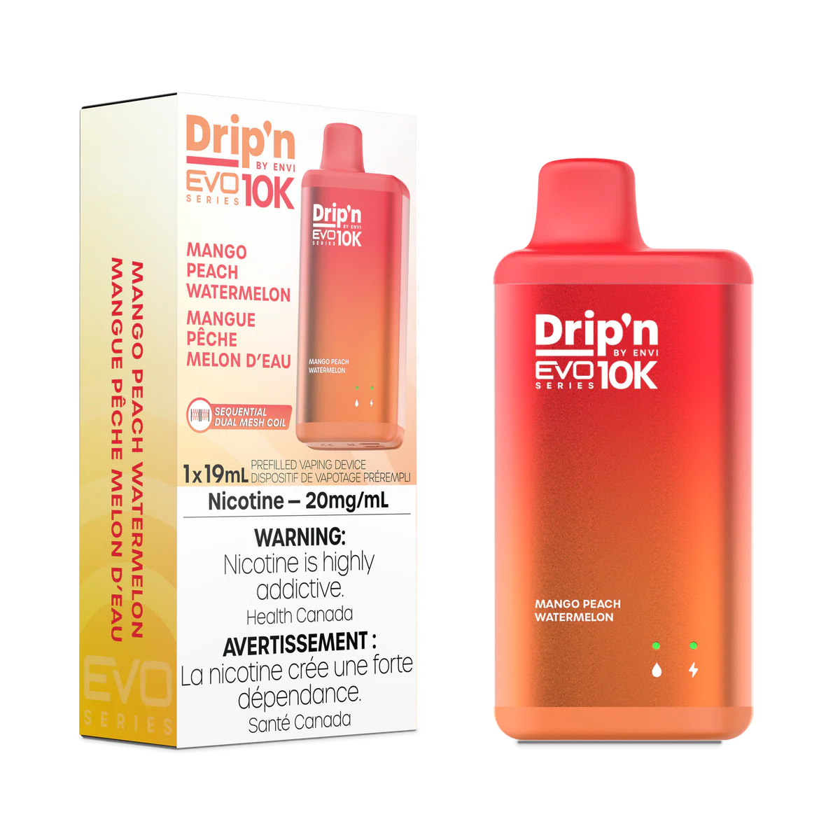 Drip'n by Envi 26ML Disposable - Mango Peach Watermelon 