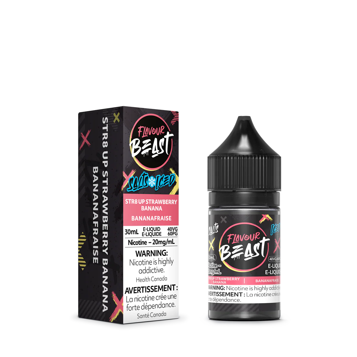 Flavour Beast E-liquid  STR8 UP Strawberry Banana (Iced)