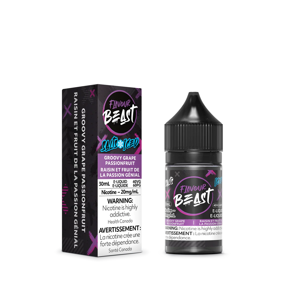 Flavour Beast E-liquid  Groovy Grape Passionfruit (Iced)