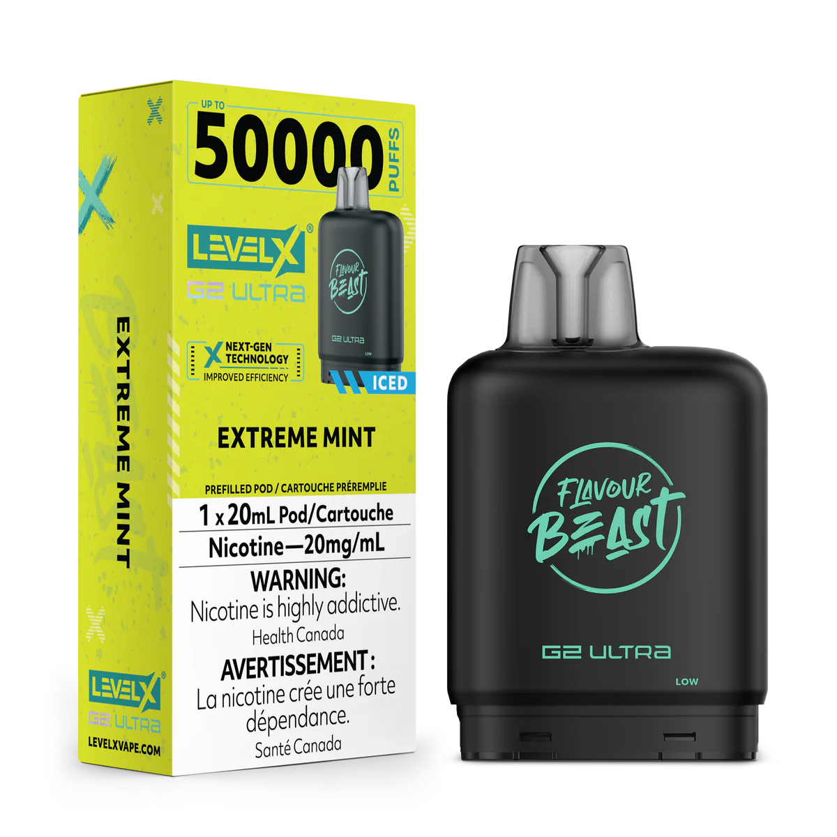 Level X G2 Ultra Pods  Extreme Mint (Iced) Vape Pod