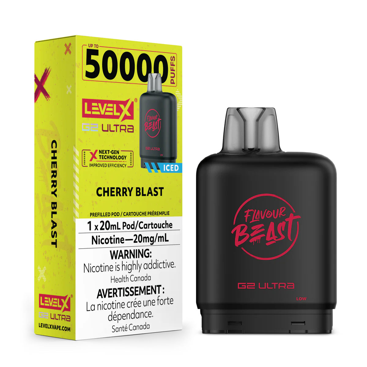 Level X G2 Ultra Pods  Cherry Blast (Iced) Vape Pod