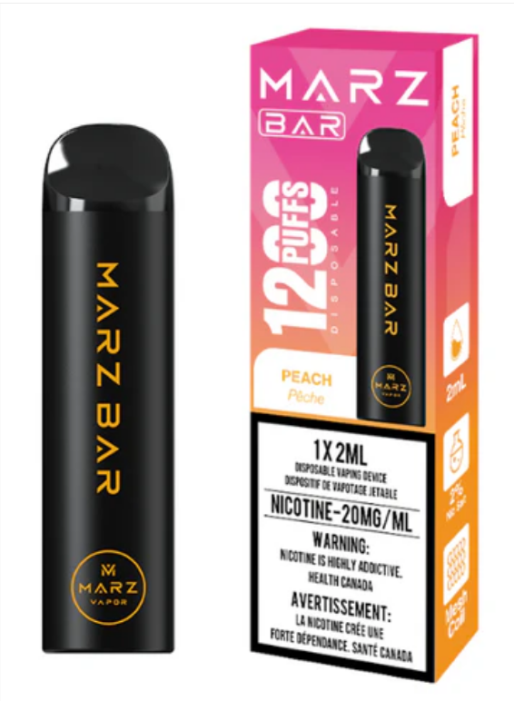 Marz Bar 1200 Puffs Disposable Vape - Peach